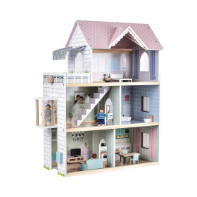 Ляльки, пупси, аксесуари Куклы, пупсы, аксессуары ^/--/^ Giant Bean Wooden Doll House - Дерев&amp;apos;яний ляльковий будиночок, з ліфтом, дверним дзвінком, освітленням  (Опис) ^_^^^ Giant Bean Wooden Doll House - Деревянный кукольный домик, с лифтом, дверным звонком, освещением (Описание) - фото