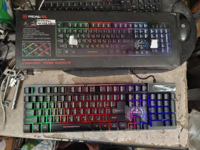 Клавіатури Клавиатуры ^/--/^ Игровая клавиатура с подсветкой RGB REAL-EL Comfort 7090 Backlit USB № 24270901 ^_^^^ Ігрова клавіатура з підсвічуванням RGB REAL-EL Comfort 7090 Backlit USB No 24270901 - фото фото фото