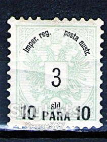 Австрія Австрия ^/--/^ ZA Австрія Левант 1886 р., , непогашена ^_^^^ ZA Австрия Левант 1886 г., непогашенная - фото фото фото