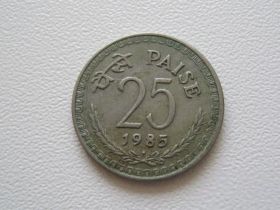 Індія Индия ^/--/^ Индия 25 пайс 1985 года. Бомбей #10128 ^_^^^ Індія 25 пайс 1985 року. Бомбей #10128 - фото фото фото