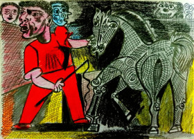 Картини, Гравюри, Живопис та Графіка Картины, Гравюры, Живопись и Графика ^/--/^ Картинка Копия Пикассо 20*15 см. цветной карандаш бумага ^_^^^ Картинка Копія Пікассо 20*15 см. кольоровий олівець папір - фото фото фото