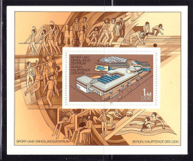 НДР, ФРН ГДР, ФРГ ^/--/^ Германия  ГДР / DDR  1981 г  MNH - блок - спорт и отдых ^_^^^ Німеччина НДР / DDR 1981 MNH - блок - спорт і відпочинок - фото фото фото
