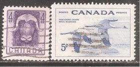 Північна Америка Северная Америка ^/--/^ Канада 1955 Sc.352-353 гаш. ПОЛНАЯ серия ^_^^^ Канада 1955 Sc.352-353 гаш. Повна серія - фото фото фото