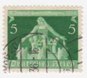Третій Рейх (-) Третий Рейх (-) ^/--/^ Германия   ( Рейх) 1936 г. №  611 гашеная ^_^^^ Німеччина (Рейх) 1936 р. No 611 гашена - фото фото фото