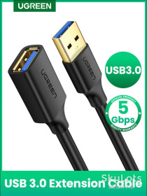 USB адаптери USB адаптеры ^/--/^ Ugreen кабель удлинитель USB 3.0 A   (M) / USB 2.0 A   (F) 1,5 м круглый original! ^_^^^ Ugreen кабель подовжувач USB 3.0 A (M) / USB 2.0 A (F) 1,5 м круглий original! - фото фото фото