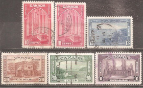 Північна Америка Северная Америка ^/--/^ Канада 1938 Sc.241-245 гаш. ПОЛНАЯ серия ^_^^^ Канада 1938 Sc.241-245 гаш. Повна серія - фото фото фото