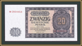 Німеччина Германия ^/--/^ Германия  (ГДР) 20 марок 1955 P-19  (19 /--/ a) UNC ^_^^^ Німеччина (НДР) 20 марок 1955 P-19 (19 /--/ a) UNC - фото фото фото