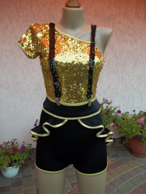 Спортивні костюми Спортивные костюмы ^/--/^ Prom    ( 13 - 16 лет ) 1 /--/ st position танцевальный костюм топ с шортами для девочки Оригинал Б / У ^_^^^ Prom ( 13 - 16 років) 1 /--/ st position танцювальний костюм топ з шортами для дівчинки Оригінал Б / У - фото фото фото
