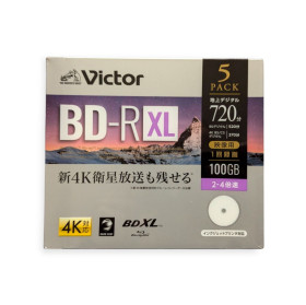 Диски Диски ^/--/^ Диски Blu-Ray Victor BD-R XL 100 /--/ GB упаковка 5 /--/ шт - фото фото фото