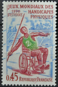 Інше Другое ^/--/^ Франция Спорт Метание копья Паралимпийские игры 1970 ^_^^^ Метання списа Паралімпійські ігри 1970 - фото фото фото