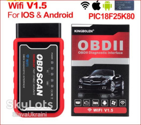 Бортові комп'ютери Бортовые компьютеры ^/--/^ Сканер OBD /--/ 2 ELM /--/ 327 V /--/ 1.5 PIC /--/ 18 /--/ F /--/ 25 /--/ K /--/ 80 Wi-Fi - фото фото фото