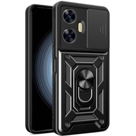 Чохли, бампера Чехлы, бампера ^/--/^ Чохол Fiji Camera Defence для Realme C /--/ 55 бампер із захистом камери та підставкою Black ^_^^^ Чехол Fiji Camera Defence для Realme C /--/ 55 бампер с защитой камеры и подставкой Black - фото фото фото