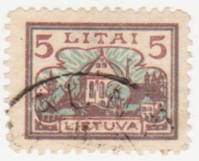Балтійські країни Балтийские страны ^/--/^ Литва 1923 г №  199 гашеная ^_^^^ Литва 1923 р. No 199 гашена - фото фото фото