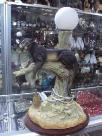 Статуетки, Скульптури, Фігурки, Фарфор Статуэтки, Скульптуры, Фигурки, Фарфор ^/--/^ настольная лампа светильник пума на дереве №4183 ^_^^^ настільна лампа світильник пуму на дереві No /--/ 4183 - фото фото фото