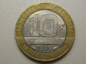 Франція Франция ^/--/^ Франция 10 франков 1990 года 37962 ^_^^^ Франція 10 франків 1990 37962 - фото фото фото