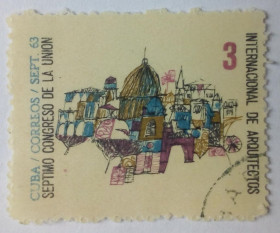 Острівні держави Островные государства ^/--/^ Куба 1963 Конгресс архитекторов, гашеная ^_^^^ Куба 1963 Конгрес архітекторів, гашена - фото фото фото