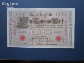 Німеччина Германия ^/--/^ Банкнота 1000 марок Німеччина 1910 червона печатка стан ^_^^^ Банкнота 1000 марок Германия 1910 красная печать состояние - фото фото фото