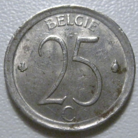 Бельгія Бельгия ^/--/^ Бельгія 25 сантимів 1974 року Belgie 42379 ^_^^^ Бельгия 25 сантимов 1974 года Belgie 42379 - фото фото фото