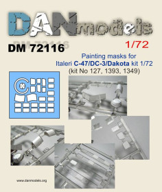 : : ^/--/^ Danmodel 72116 - маска для модели самолета  C-47/DC-3/Dakota - 1/72 ^_^^^ Danmodel 72116 - маска для моделі літака C-47/DC-3/Dakota - 1/72 - фото фото фото