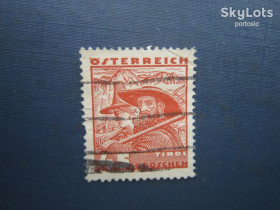 Австрія Австрия ^/--/^ Марка Австрія 1934 національні костюми 45 грошен гаш ^_^^^ Марка Австрия 1934 национальные костюмы 45 грошен гаш - фото фото фото