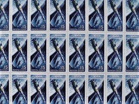 СРСР - СССР - ^/--/^ Поштовий аркуш марок СССР &amp;quot; День космонавтики &amp;quot; 1988 рік ** ^_^^^ Почтовый лист марок СССР &amp;quot; Космос &amp;quot; 1988 год - фото фото фото