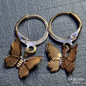 Сережки Серьги ^/--/^ Сережки з метеликами, ретро стиль ^_^^^ Серьги с бабочками, ретро стиль - фото фото фото