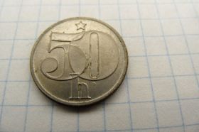 Чехословаччина Чехословакия ^/--/^ Чехословакия 50 геллеров, 1986 г. ^_^^^ Чехословаччина 50 геллерів, 1986 - фото фото фото