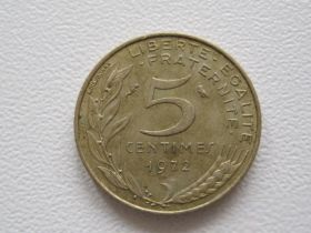 Франція Франция ^/--/^ Франция 5 сантимов 1972 года 16025 ^_^^^ Франція 5 сантимів 1972 16025 - фото фото фото