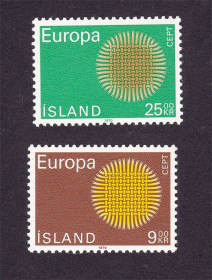 Ісландія Исландия ^/--/^ ZM Исландия  1970 г MNH - ЕВРОПА  СЕПТ - ^_^^^ ZM Ісландія 1970 MNH - фото фото фото