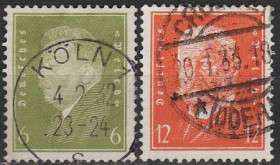 Веймарська республіка Веймарская республика ^/--/^ 1932 - Німеччина - Стандарт - Президенти Mi.465-66 _1,80 € ^_^^^ 1932 - Германия - Стандарт - Президенты Mi.465-66 _1,80 € - фото фото фото