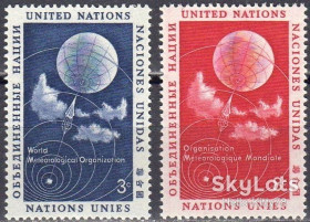 Інші країни Другие страны ^/--/^ ООН офис Нью-Йорк 1957 метеорология ВМО Mi 55-56 MNH ^_^^^ ООН офіс Нью-Йорк 1957 метеорологія ВМО Mi 55-56 MNH - фото фото фото