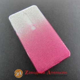Чохли, бампера Чехлы, бампера ^/--/^ Nokia 6.1 чехол блестки двухцветный ^_^^^ Nokia 6.1 чохол блискавки двоколірний - фото фото фото