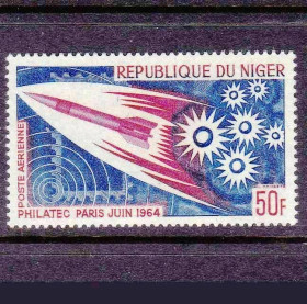 Освоєння космосу Освоение космоса ^/--/^ Космос . Нигер 1964 г  MNH - ^_^^^ Нігер 1964 MNH - фото фото фото