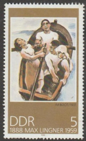 НДР, ФРН ГДР, ФРГ ^/--/^ Германия Німеччина ГДР 1988 живопись Макс Линдер ^_^^^ Германия ГДР 1988 живопись Макс Линдер - фото фото фото