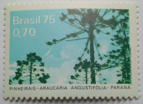 Південна Америка Южная Америка ^/--/^ Бразилия 1975 Деревья, MNH  (КЦ=2,7 евро) ^_^^^ Бразилія 1975 Дерева, MNH (КЦ=2,7 євро) - фото фото фото