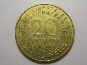 Франція Франция ^/--/^ Франция 20 сантимов 1973 года 3 /--/ П /--/ 1037 ^_^^^ Франція 20 сантимів 1973 3 /--/ П /--/ 1037 - фото фото фото