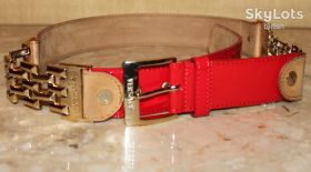Ремені Ремни ^/--/^ Крутой ремень красный лак, золото versace италия, оригинал ^_^^^ Крутий ремінь червоний лак, золото versace Італія, оригінал - фото фото фото