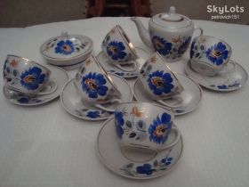 Кухонне начиння, посуд, столове срібло Кухонная утварь, посуда, столовое серебро ^/--/^ Красивый Чайный СЕРВИЗ Фарфор СССР Полонне Ручная роспись №116 ^_^^^ Красивий Чайний СЕРВІЗ Фарфор СРСР Полонне Ручний розпис No /--/ 116 - фото фото фото