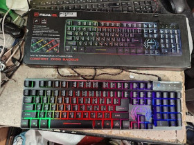 Клавіатури Клавиатуры ^/--/^ Игровая клавиатура с подсветкой RGB REAL-EL Comfort 7090 Backlit USB № 24230912 ^_^^^ Ігрова клавіатура з підсвічуванням RGB REAL-EL Comfort 7090 Backlit USB No 24230912 - фото фото фото