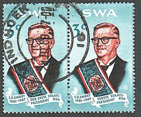 Інші країни Другие страны ^/--/^ Юго-Западная Африка  (1968) Первый президент ЮАР Чарльз Роббертс Сварт ^_^^^ 1968 — Перший президент ПАР Чарльз Роббертс Сварт - фото фото фото