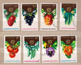 Флора Флора ^/--/^ ФЛОРА = 1974 р. = ПОЛЬЩА = гаш. + ^_^^^ ФЛОРА = 1974 г. = Польша = гаш. + + - фото фото фото