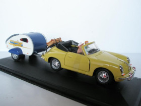 : Закордонні : Зарубежные ^/--/^ Porsche 356 /--/ B  с прицепом / Cararama - Hongwell /  -2340- ^_^^^ Porsche 356 /--/ B з причепом / Cararama - Hongwell / -2340- - фото фото фото