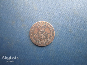 Іспанія Испания ^/--/^ Монета 1/2 половина сентімо Іспанія 1867 дуже рідкісна ^_^^^ Монета 1/2 половина сентимо Испания 1867 очень редкая - фото фото фото