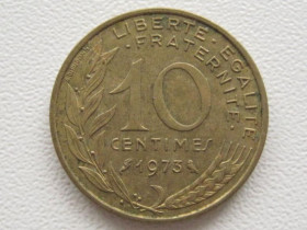 Франція Франция ^/--/^ Франция 10 сантимов 1973 года 38181 ^_^^^ Франція 10 сантимів 1973 38181 - фото фото фото
