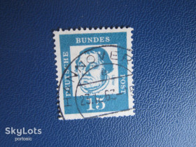 НДР, ФРН ГДР, ФРГ ^/--/^ Марка Німеччина ФРН 1961 стандарт Лютер 15 пф гаш ^_^^^ Марка Германия 1961 стандарт Лютер 15 пф гаш - фото фото фото