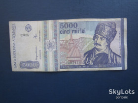 Румунія Румыния ^/--/^ Банкнота 5000 лей Румунія 1993 з обігу ^_^^^ Банкнота 5000 лей Румыния 1993 из обращения - фото фото фото