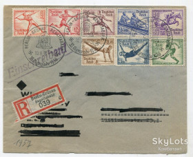 Європа Европа ^/--/^ Конверт ХІ Олімпіада, ІІІ Райх 1936 р. ^_^^^ Конверт ХI Олимпиада, III рейх 1936 г. - фото фото фото