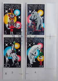 НДР, ФРН ГДР, ФРГ ^/--/^ ГДР 1978 Цирк, сцепки, гашеные ^_^^^ НДР 1978 Цирк, зчеплення, гашені - фото фото фото