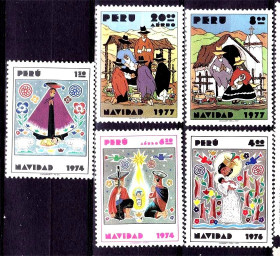 Мистецтво Искусство ^/--/^ NM Искусство . Перу 1974 1977 г  MNH - ^_^^^ NM Мистецтво . Парагвай 1974 1977 MNH - фото фото фото