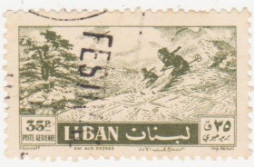 Ліван Ливан ^/--/^ Ливан  1957 г.№  588 гашеная ^_^^^ Ліван 1957 р. No 588 гашена - фото фото фото